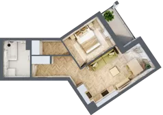 2 pokoje, mieszkanie 38,55 m², piętro 1, oferta nr Budynek 2 Mieszkanie 7, Krakowska Rogatka, Kielce, Centrum, ul. Miodowicza 1