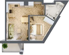 2 pokoje, mieszkanie 39,91 m², piętro 1, oferta nr Budynek 2 Mieszkanie 11, Krakowska Rogatka, Kielce, Centrum, ul. Miodowicza 1