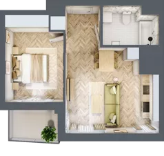 2 pokoje, mieszkanie 42,22 m², piętro 9, oferta nr M135, Sky Trust II , Kielce, Bocianek, al. Solidarności / ul. Świętokrzyska