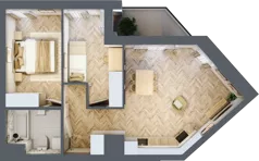 3 pokoje, mieszkanie 51,33 m², piętro 10, oferta nr M142, Sky Trust II , Kielce, Bocianek, al. Solidarności / ul. Świętokrzyska