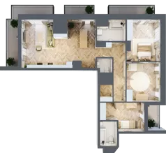 4 pokoje, mieszkanie 91,54 m², piętro 14, oferta nr M181, Sky Trust II , Kielce, Bocianek, al. Solidarności / ul. Świętokrzyska