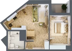 2 pokoje, mieszkanie 45,67 m², piętro 14, oferta nr M182, Sky Trust II , Kielce, Bocianek, al. Solidarności / ul. Świętokrzyska