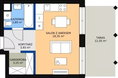 1 pokój, mieszkanie 29,32 m², piętro 1, oferta nr A.15, Browar Hugo Scobel, Gliwice, Śródmieście, ul. Piwna