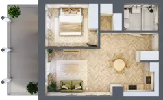 2 pokoje, mieszkanie 42,57 m², piętro 2, oferta nr A.24, Browar Hugo Scobel, Gliwice, Śródmieście, ul. Piwna