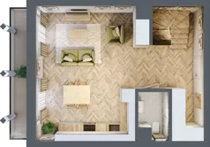 2 pokoje, mieszkanie 73,38 m², piętro 5, oferta nr A.74, Browar Hugo Scobel, Gliwice, Śródmieście, ul. Piwna