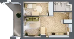 2 pokoje, lokal inwestycyjny 43,43 m², piętro 2, oferta nr L24, Sky Trust II - lokale inwestycyjne, Kielce, Bocianek, al. Solidarności / ul. Świętokrzyska