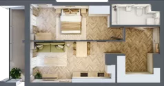 2 pokoje, lokal inwestycyjny 50,89 m², piętro 2, oferta nr L25, Sky Trust II - lokale inwestycyjne, Kielce, Bocianek, al. Solidarności / ul. Świętokrzyska