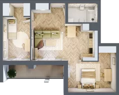3 pokoje, lokal inwestycyjny 59,35 m², piętro 3, oferta nr L38, Sky Trust II - lokale inwestycyjne, Kielce, Bocianek, al. Solidarności / ul. Świętokrzyska
