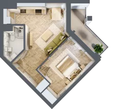 2 pokoje, lokal inwestycyjny 40,57 m², piętro 3, oferta nr L39, Sky Trust II - lokale inwestycyjne, Kielce, Bocianek, al. Solidarności / ul. Świętokrzyska