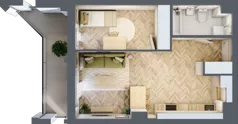 2 pokoje, lokal inwestycyjny 43,43 m², piętro 3, oferta nr L50, Sky Trust II - lokale inwestycyjne, Kielce, Bocianek, al. Solidarności / ul. Świętokrzyska