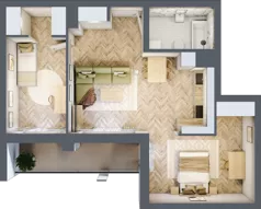 3 pokoje, lokal inwestycyjny 59,35 m², piętro 4, oferta nr L64, Sky Trust II - lokale inwestycyjne, Kielce, Bocianek, al. Solidarności / ul. Świętokrzyska