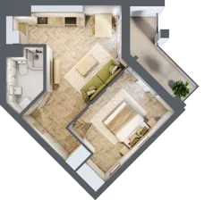 2 pokoje, lokal inwestycyjny 40,57 m², piętro 4, oferta nr L65, Sky Trust II - lokale inwestycyjne, Kielce, Bocianek, al. Solidarności / ul. Świętokrzyska