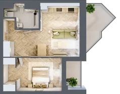 2 pokoje, lokal inwestycyjny 46,56 m², piętro 5, oferta nr L83, Sky Trust II - lokale inwestycyjne, Kielce, Bocianek, al. Solidarności / ul. Świętokrzyska