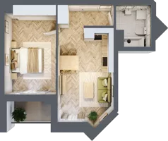 2 pokoje, lokal inwestycyjny 41,93 m², piętro 7, oferta nr L106, Sky Trust II - lokale inwestycyjne, Kielce, Bocianek, al. Solidarności / ul. Świętokrzyska
