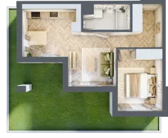 2 pokoje, mieszkanie 39,81 m², parter, oferta nr B, Dzielnica Trust, Kielce, Na Stoku, ul. Gen. Władysława Sikorskiego