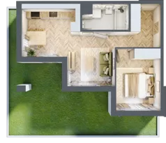 2 pokoje, mieszkanie 39,81 m², parter, oferta nr C, Dzielnica Trust etap II, Kielce, Na Stoku, ul. Gen. Władysława Sikorskiego