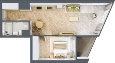 2 pokoje, apartament 51,84 m², piętro 8, oferta nr M.43, O27 Apartamenty Opolska, Katowice, Śródmieście, ul. Opolska 27