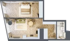 2 pokoje, apartament 47,56 m², piętro 17, oferta nr M.198, O27 Apartamenty Opolska, Katowice, Śródmieście, ul. Opolska 27