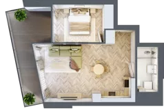 2 pokoje, apartament 45,17 m², piętro 16, oferta nr M.179, O27 Apartamenty Opolska, Katowice, Śródmieście, ul. Opolska 27
