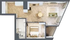 2 pokoje, mieszkanie 49,08 m², piętro 9, oferta nr M.59, O27 Apartamenty Opolska, Katowice, Śródmieście, ul. Opolska 27