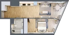 2 pokoje, mieszkanie 50,79 m², piętro 18, oferta nr M.220, O27 Apartamenty Opolska, Katowice, Śródmieście, ul. Opolska 27