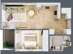 2 pokoje, apartament 44,30 m², piętro 7, oferta nr M.29, O27 Apartamenty Opolska, Katowice, Śródmieście, ul. Opolska 27