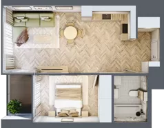 2 pokoje, mieszkanie 47,36 m², piętro 8, oferta nr M.48, O27 Apartamenty Opolska, Katowice, Śródmieście, ul. Opolska 27