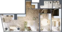 3 pokoje, apartament 106,32 m², piętro 28, oferta nr M.405, O27 Apartamenty Opolska, Katowice, Śródmieście, ul. Opolska 27