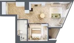 2 pokoje, apartament 48,47 m², piętro 8, oferta nr M.41, O27 Apartamenty Opolska, Katowice, Śródmieście, ul. Opolska 27