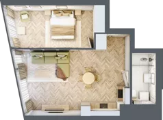 2 pokoje, apartament 49,15 m², piętro 17, oferta nr M.197, O27 Apartamenty Opolska, Katowice, Śródmieście, ul. Opolska 27