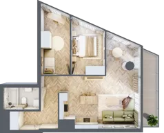 3 pokoje, apartament 61,42 m², piętro 11, oferta nr M.98, O27 Apartamenty Opolska, Katowice, Śródmieście, ul. Opolska 27