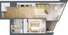 2 pokoje, apartament 46,35 m², piętro 7, oferta nr M.22, O27 Apartamenty Opolska, Katowice, Śródmieście, ul. Opolska 27