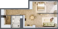 1 pokój, mieszkanie 57,53 m², piętro 17, oferta nr M.200, O27 Apartamenty Opolska, Katowice, Śródmieście, ul. Opolska 27