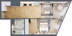 2 pokoje, apartament 50,79 m², piętro 17, oferta nr M.202, O27 Apartamenty Opolska, Katowice, Śródmieście, ul. Opolska 27
