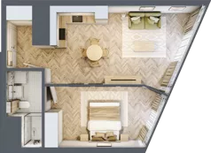 2 pokoje, apartament 46,71 m², piętro 21, oferta nr M.275, O27 Apartamenty Opolska, Katowice, Śródmieście, ul. Opolska 27