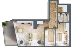 3 pokoje, apartament 57,19 m², piętro 6, oferta nr M.15, O27 Apartamenty Opolska, Katowice, Śródmieście, ul. Opolska 27