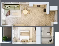2 pokoje, apartament 47,36 m², piętro 6, oferta nr M.12, O27 Apartamenty Opolska, Katowice, Śródmieście, ul. Opolska 27