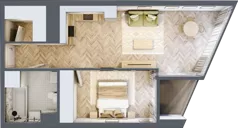 2 pokoje, apartament 50,94 m², piętro 9, oferta nr M.60, O27 Apartamenty Opolska, Katowice, Śródmieście, ul. Opolska 27