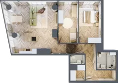 3 pokoje, mieszkanie 87,11 m², piętro 18, oferta nr M.217, O27 Apartamenty Opolska, Katowice, Śródmieście, ul. Opolska 27