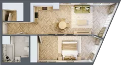 2 pokoje, mieszkanie 54,96 m², piętro 18, oferta nr M.222, O27 Apartamenty Opolska, Katowice, Śródmieście, ul. Opolska 27