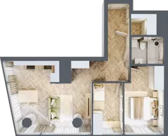 3 pokoje, apartament 57,63 m², piętro 18, oferta nr M.231, O27 Apartamenty Opolska, Katowice, Śródmieście, ul. Opolska 27