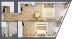 2 pokoje, apartament 54,96 m², piętro 17, oferta nr M.204, O27 Apartamenty Opolska, Katowice, Śródmieście, ul. Opolska 27