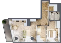 3 pokoje, apartament 57,62 m², piętro 10, oferta nr M.87, O27 Apartamenty Opolska, Katowice, Śródmieście, ul. Opolska 27