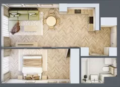 2 pokoje, apartament 48,66 m², piętro 19, oferta nr M.245, O27 Apartamenty Opolska, Katowice, Śródmieście, ul. Opolska 27