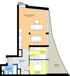 3 pokoje, mieszkanie 62,69 m², piętro 5, oferta nr M.85, Nowa Gwiazda, Katowice, Zawodzie, ul. Bogucicka