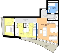 4 pokoje, apartament 69,20 m², piętro 19, oferta nr M.290, Nowa Gwiazda, Katowice, Zawodzie, ul. Bogucicka