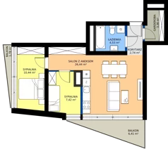 3 pokoje, mieszkanie 54,93 m², piętro 17, oferta nr M.260, Nowa Gwiazda, Katowice, Zawodzie, ul. Bogucicka