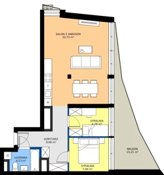 3 pokoje, mieszkanie 62,24 m², piętro 14, oferta nr M.220, Nowa Gwiazda, Katowice, Zawodzie, ul. Bogucicka