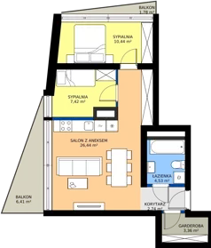 3 pokoje, mieszkanie 54,93 m², piętro 18, oferta nr M.275, Nowa Gwiazda, Katowice, Zawodzie, ul. Bogucicka