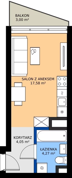 1 pokój, mieszkanie 25,90 m², piętro 12, oferta nr M.193, Nowa Gwiazda, Katowice, Zawodzie, ul. Bogucicka